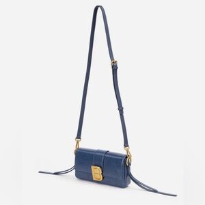 Brandon Blackwood Nia Medium Blue Waxed Denim Purse